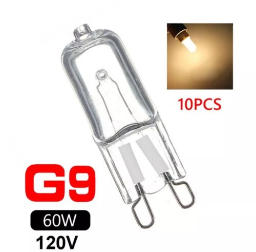 10 PCS G9 120V Light 60W Bulb T4 Bi-Pin base 2700K Warm White USAA