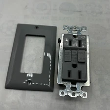 BRYANT GFR52FTGRY , GCFI  15A 125V Outlet NOS Industrial Grade GRAY  Lot Of 5