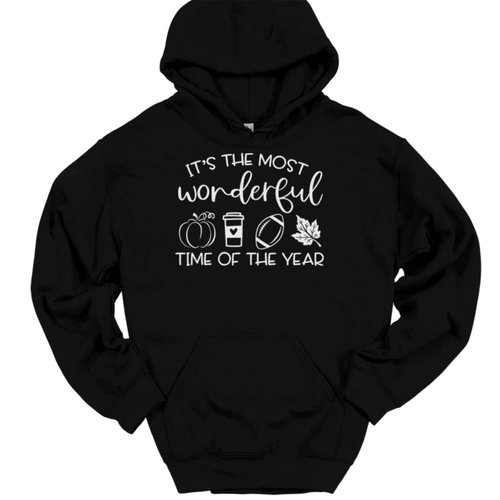 Fall It's The Most Wonderful Time of The Year Hooded Sweatshirt Funny Hoodie - Bild 1 von 10