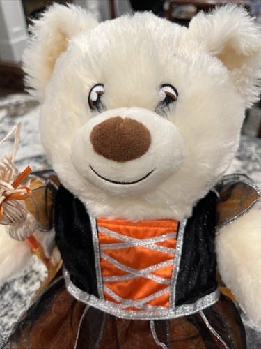 Build a Bear ORANGE WITCH COSTUME Halloween W Broom dress black 🔥 - Picture 2 of 10