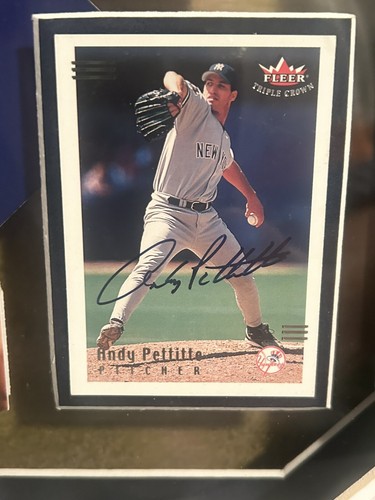 NY Yankees Core Four 4 Jeter Pettitte Rivera Posada Autógrafo Tarjeta Marco Exhibición - Imagen 4 de 7