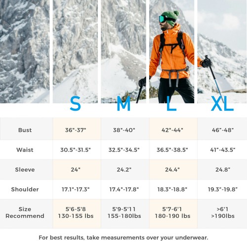 Chaqueta de esquí impermeable de montaña para hombre Chaqueta de esquí de invierno Chaqueta de lluvia cálida para nieve - Imagen 49 de 63