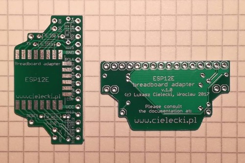 Adaptateur de planche à pain ESP8266 ESP-12 E/F (22 broches / SPI / tous les GPIO) - Photo 1/8