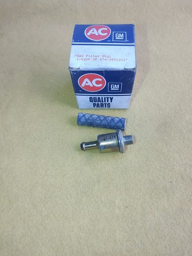 Vintage AC GM GF474 OE #5651902 Fuel Filter NOS MADE IN USA - Picture 2 of 8
