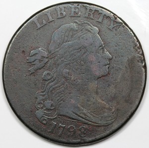 1798-Draped-Bust-Large-Cent-Style-2-Hair-obverse-cud-F-detail