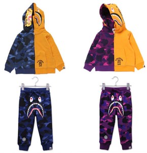 Details About 2019 Tiger Bape Camo Shark Kids Long Sleeve Jacket Sweatshirts Hoodies Pants -