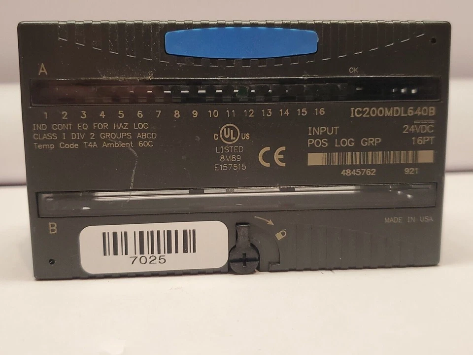 Módulo de entrada GE Fanuc IC200MDL640B VersaMax 24vdc 16PT ENVÍO RÁPIDO  Foto 2 de 4