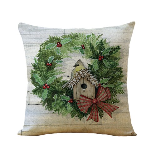 Cardinal Snow Branch Pillow Cover Winter Robin Bird Christmas Holly Cushion Case - Picture 10 of 88