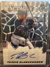 2021 Mosaic Baseball Travis Blankenhorn Scripts Silver Prizm Auto #SCR-TR Twins