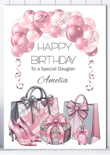 Personalised Birthday Card for Her Woman Female Large A5 Greeting Cards - Picture 4 of 12