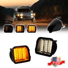 Sequential Switchback LED Smoke Front Corner DRL Signal Lamp For 06-10 Hummer H3