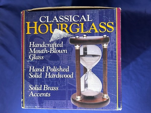 Vintage große 9,5 Zoll 1/2 Stunde 30 Minuten Sanduhr Sanduhr Holzrahmen KOCH - Bild 12 von 19