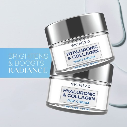 SKIN 2.0 KOREAN BEAUTY Hyaluronic Acid & Collagen Day & Night Face Cream - NEW! - Picture 7 of 7