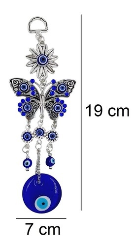Evil Eye Hanging For Home Entrance Door Butterfly Nazar Battu Protection Charm - Picture 2 of 4