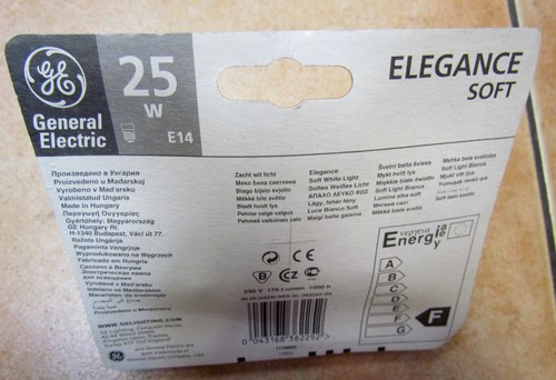 General Electric 25W 2er-Pack T45 Tropfen E14 230V Soft White Opal 25W - Bild 2 von 2