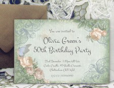 Personalised Birthday Party Invitations 18th 21st 30th 40th 50th 60th D441