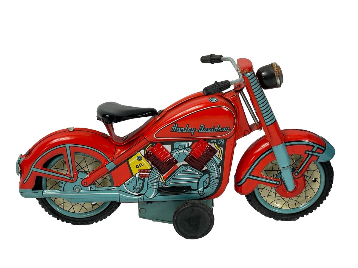 Xonex Harley-Davidson 1950's Tin Toy Reproduction Friction Powered