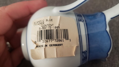 Never Used Wedgwood Scandic Blue Collection Stockholm Fine Porcelain Creamer - Picture 3 of 5