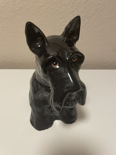 Vintage Scottie Dog Black Ceramic Figurine Approx 8” Tall Cl - Picture 7 of 8