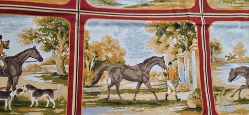 Waverly Fabrics Tally Ho Caballo Caballo Saltador Ecuestre Cazador 48 x 80" / 2.2 Yardas - Imagen 5 de 17