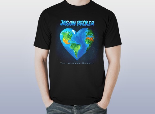 Jason Becker TRIUMPHANT HEARTS Music T-Shirt MEN Black