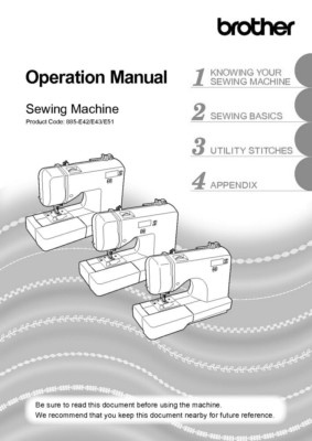 Brother SQ9310 Sewing Machine Owners Instruction Manual Reprint | eBay
