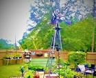 Windmills -8FT or Yard Garden  Red, Green or Grey  Sturdy Iron