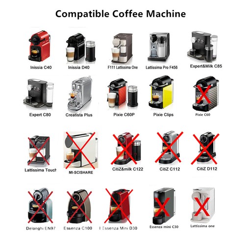 iCafilas cápsula de café de acero inoxidable filtro reutilizable para cafetera Nespresso - Imagen 2 de 14