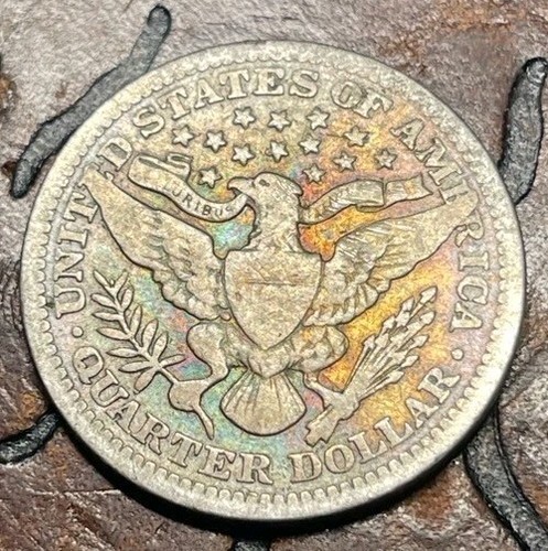 1903 Barber Quarter USA Historic Silver Coin Nice Toning 🔥
