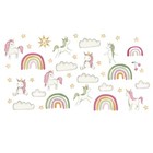 Unicorn Rainbows Wall Stickers Removable Decals Girls Room Decor Peel and Stick