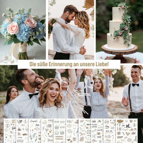 Aufkleber Hochzeit Gästebuch (325 Motive Sticker) Hochzeitsdeko mit viel Liebe - Bild 4 von 7