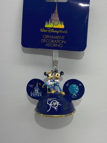 Walt Disney World 50th Anniversary Mickey Minnie Ohr Mütze Weihnachtsschmuck NEU - Bild 7 von 8