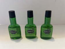Lot of 3 New Full BRUT Green Bottle Splash On Lotion Men Travel Size .75 fl oz