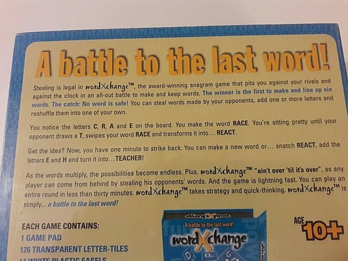 NUEVO SELLADO SIN ABRIR Juego WordXChange, ¡Una batalla hasta la última palabra! Edades 10+ - Imagen 3 de 6