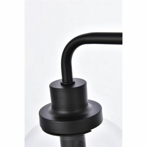 Wall Sconce Glass Shades Vanity Bedroom Bathroom Black 4 Light Fixture 37" - Picture 7 of 9