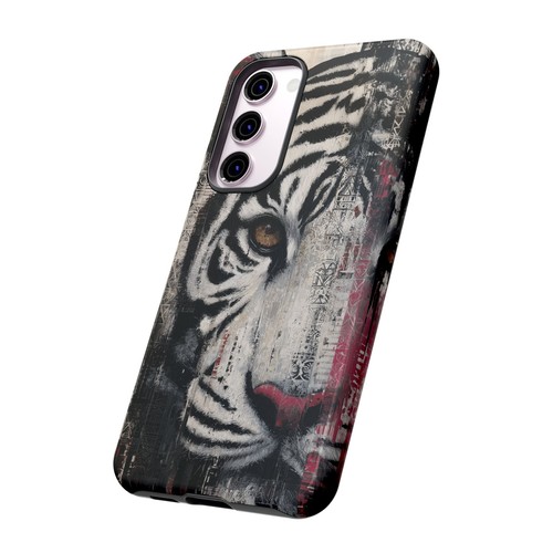 Auffallender weißer Tiger abstrakte Handyhülle für iPhone, Samsung Galaxy, Pixel - Bild 179 von 239