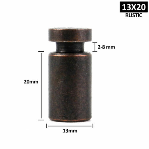 Fissaggi supporto in acciaio insegna in vetro supporto a parete distanziatori perni 13X20 mm - Foto 13 di 14