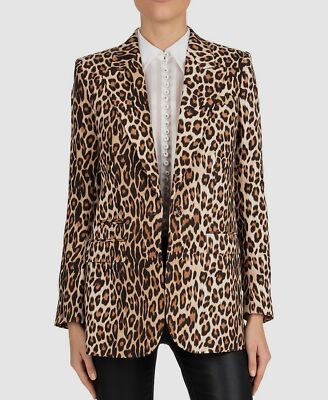 leopard print suit jacket