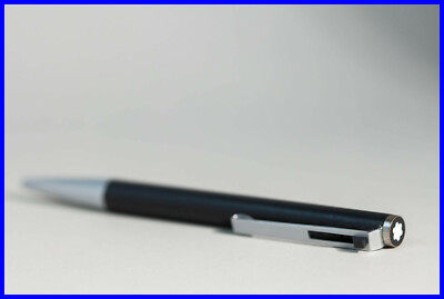 1980 MONTBLANC 782 Ball Pix Pen in BLACK & STEEL - new refill