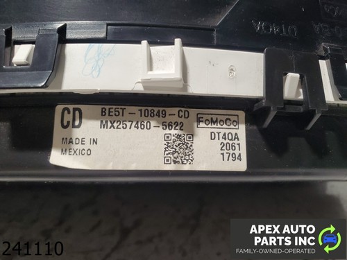 OEM 2006-2012 Ford Fusion 2.5L Speedometer Instrument Cluster BE5T-10849-CD - Picture 8 of 8