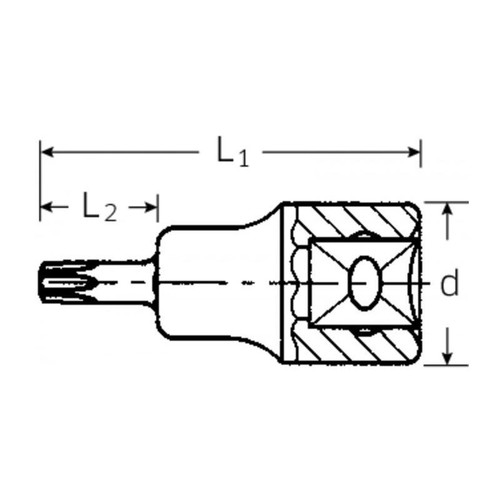 Stahlwille 2100027 49TX 3/8"Drive Torx Socket, T27 - Picture 2 of 2