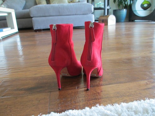 Red Suede Bootie by Schutz-Size 7B Beautiful! - Picture 3 of 7