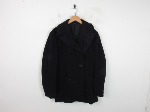 Vtg 1973 US Navy Melton wool Pembroke enlisted pea coat jacket 40" Reg - Picture 2 of 14