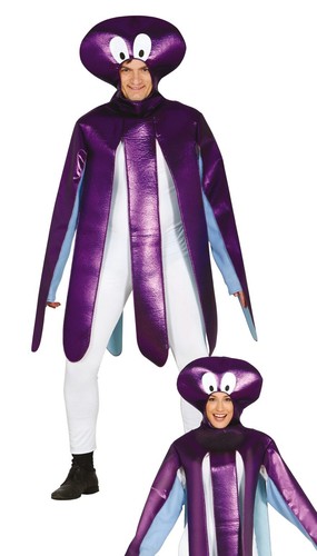 Abito elegante da uomo donna polpo costume cibo di mare molluschi abito cervo notte fg - Foto 2 di 6