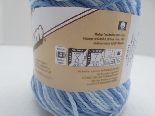 Sugar 'n Cream Cotton Yarn Lot of 3 Faded Denim - Picture 2 of 4