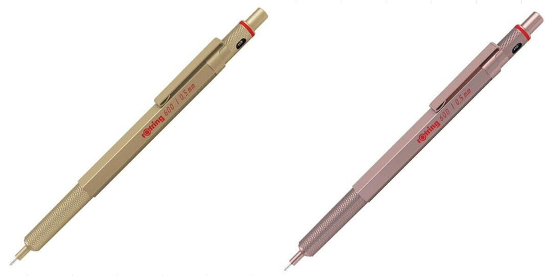 rotring 600 Mechanical Pencil Limited color Gold Rose Gold set