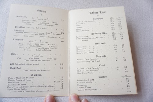 1938 LMS Railway Shipping Menu - Picture 2 of 3