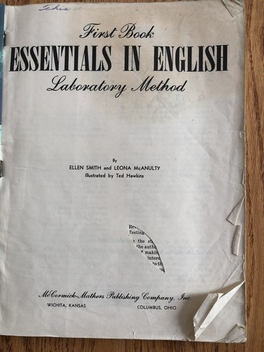 Vtg 1958 First Book Essentials In English Laboratory Method Smith McNulty - Picture 3 of 12