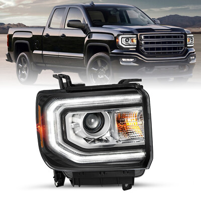 For 2016-2018 GMC Sierra 1500 HID/Xenon w/ LED DRL Projector Passenger Headlight
