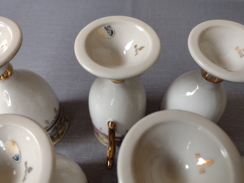 Arnart Royal Vienna Style Porcelain 2 oz Chocolate Cups - Set of 6 - Vintage - Picture 24 of 24